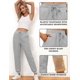 thumbnail image 4 of Joggers for Women Fleece Lined Jogger Pants Sherpa Fleece Lined Warm Sweatpants, 4 of 5