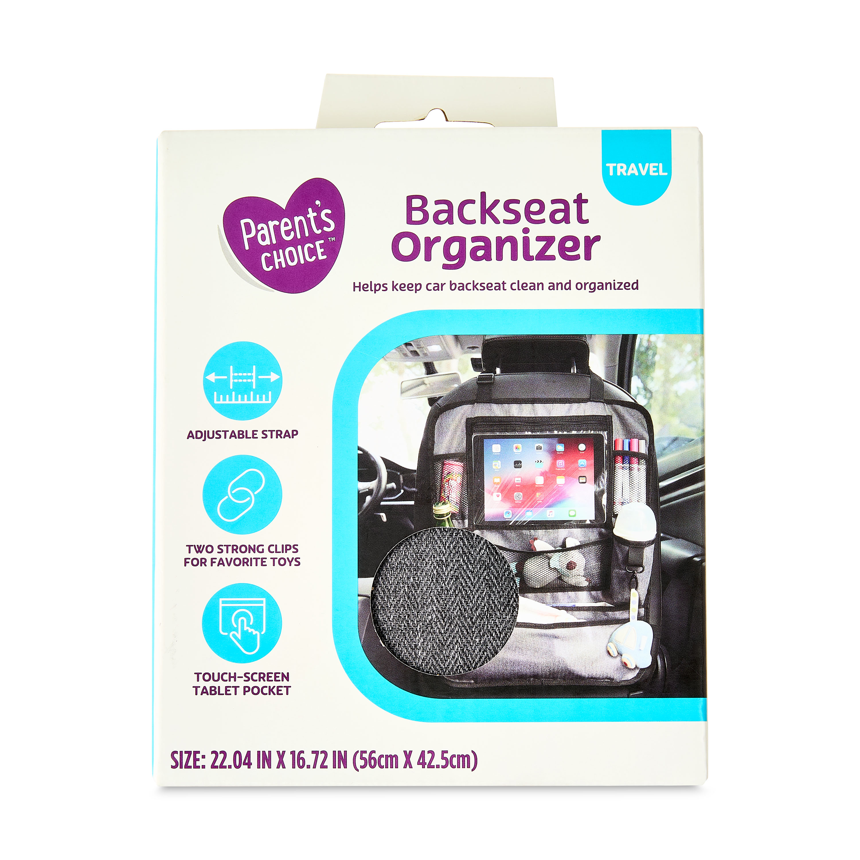 Parent's Choice Backseat Organizer, Gray photo 2