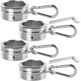 thumbnail image 1 of SHIQI-Flag Pole Rings 1.5 Inch 4PC, Aluminum Alloy Flag Pole Clips Swivels, 360°Rotating Anti Wrap Flag Mounting Rings, No Tangle Flagpole Rings with Carabiner for 1-1.25 Inch Diameter Flag Pole, 1 of 4