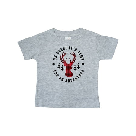 

Inktastic Plaid Oh Deer It s Time for an Adventure with Trees Gift Baby Boy or Baby Girl T-Shirt