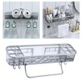 thumbnail image 4 of Estante de almacenamiento multifunción sin rastros sin perforaciones Soporte de cesta Limpiador facial Organizador de cepillos Ahorre espacio Montado Rectangular Macarena Estante de baño, 4 of 7