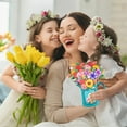 thumbnail image 2 of 4/3/2/1pcs Mother'S Day 3D Handmade Vase Paper Sculpture Pop-Up Greeting Card Paper Flower Bouquet Greeting Cards Holiday Freshcut Paper Cards Mother'S Day Thanksgiving Gifts for Women, 2 of 4