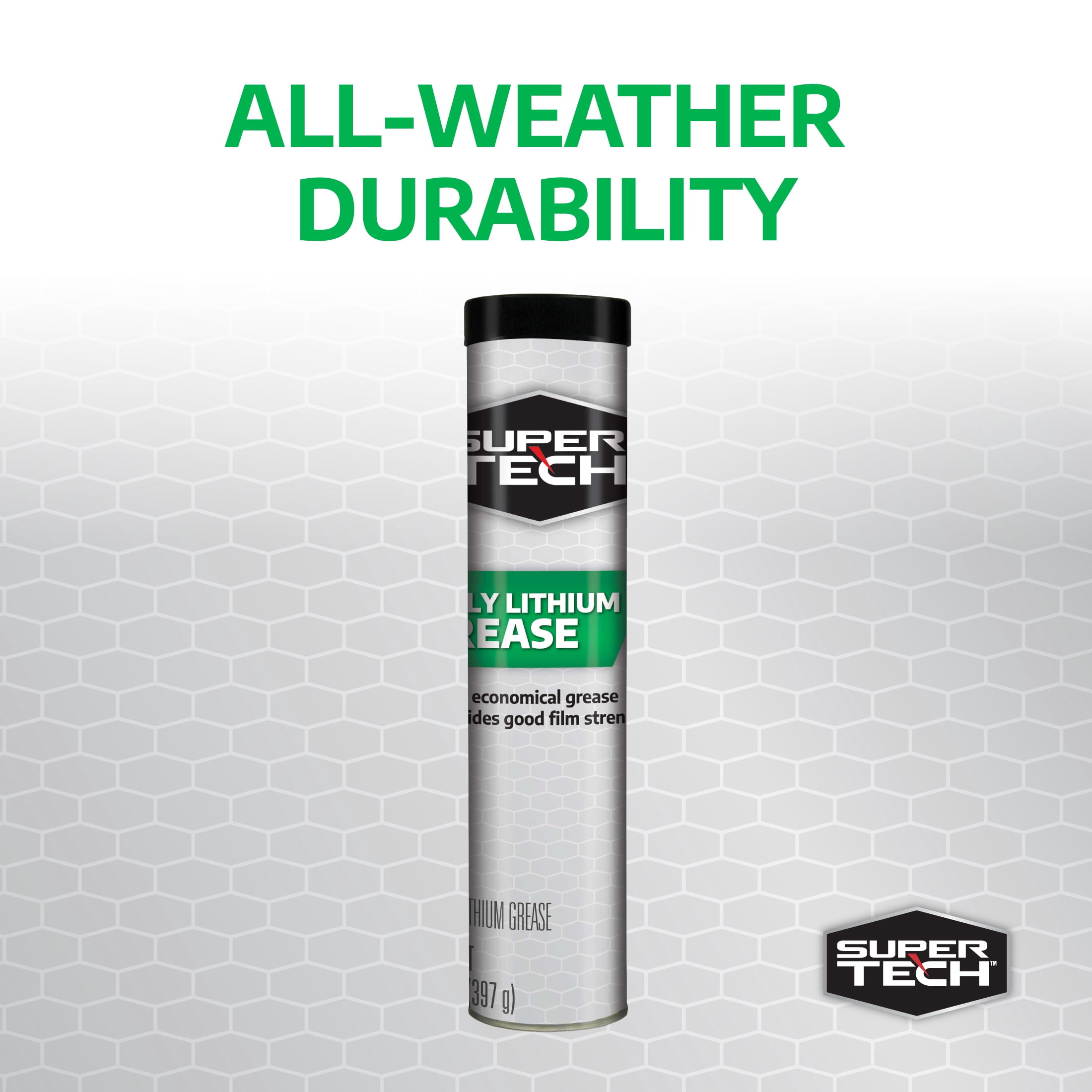 Super Tech Moly-Lithium Extreme Pressure Grease, 14 oz Tube - Heavy Duty Lubricant for Automotive and Industrial Use