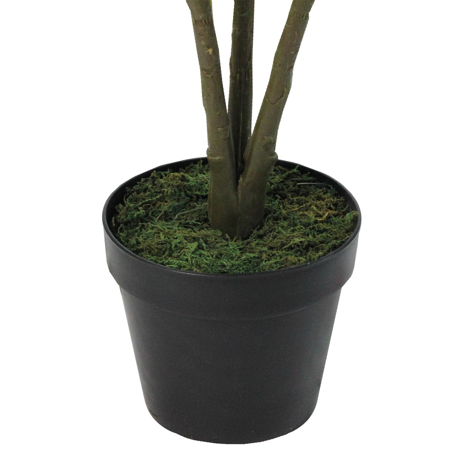 45.75" Green Yellow and Red Potted Artificial Croton Tree