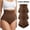 Brown+Brown+Brown, variant on 3-Pack Plus Size High Waist Tummy Control Shapewear Briefs Seamless Butt Lifter Shaper Panties