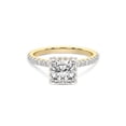 thumbnail image 4 of IGI Certified 1 Carat Cushion Shape Lab Grown Diamond Engagement Ring | 14K Yellow Gold | Cleopatra Halo Diamond Ring | FG-VS1-VS2 Quality Friendly Diamonds, 4 of 6