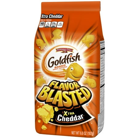 Merlot Cheddar - (3 Pack) Pepperidge Farm Goldfish Flavor Blasted Xtra Cheddar Crackers, 6.6 oz. Bag
