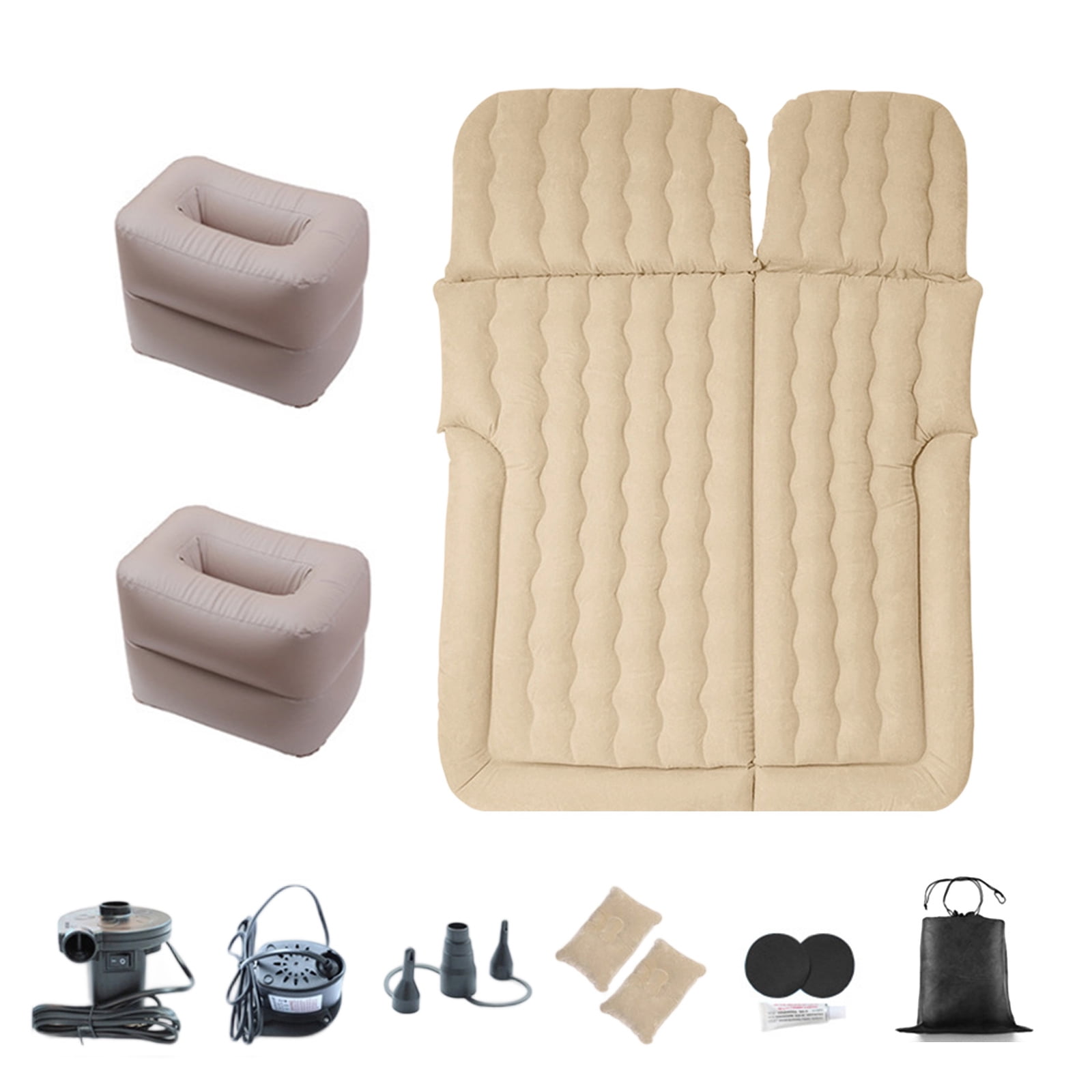 Inflatable Vehicle Mattress 250kg Capacity With Builtin Pumps 3 Minutes Setups Antislip Surfaces For Road Trip
