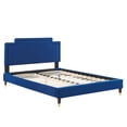 thumbnail image 3 of Modway Liva Performance Velvet Full Bed in Navy, 3 of 10