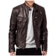 thumbnail image 1 of Fashion Men Autumn Winter Warm Casual Leather Zipper Long Sleeve Jacket Coat Top XL, 1 of 4