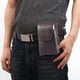 thumbnail image 4 of Bolso de cuero de piel de vaca con cintura de Fanny para hombre, bolso sólido para teléfono, cinturón, café, 4 of 5
