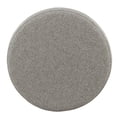 thumbnail image 3 of HomePop Round Transitional Wood and Fabric Storage Ottoman in Light Gray, 3 of 8