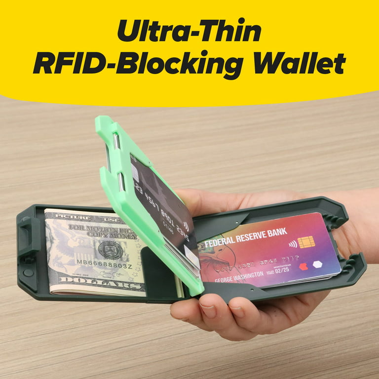 Slim Mint Wallet Ultra-Thin RFID-Blocking, AS-SEEN-ON-TV, ID Theft