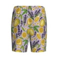 thumbnail image 2 of Lsque Lavender Flowers Mens Sleep Pajama Shorts,Short Pajama Pants, Cotton Ultra-Soft Knit-Small, 2 of 9