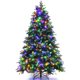 thumbnail image 4 of Árbol navideño Costway nevado preiluminado 210 cm 11 modos de flash 450 luces multicolores, 4 of 4
