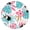 Resort Rou, variant on Round Elastic Tablecloth with Rustic Daisy Pattern - Waterproof, Windproof for Picnics, Events (Farmhouse Theme)