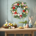 thumbnail image 5 of JHEHF 2026 Easter Wreaths for Front Door Easter Egg Door Wreath Spring Farmhouse Party Window Fireplace Mantle Wall Outdoor Indoor Decorations 17.8inch, 5 of 9