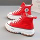thumbnail image 1 of Zapatos De Lona De Caña Alta Para Mujer, Zapatillas Clásicas Con Cordones Y Plataforma, Zapatos Para Exteriores Para Mujer Que Combinan Con Todo, 1 of 4