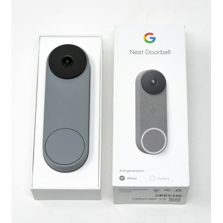 Google Nest Doorbell (Wired, 2nd gen) - Video Doorbell Camera - Doorbell Security Camera - Ash