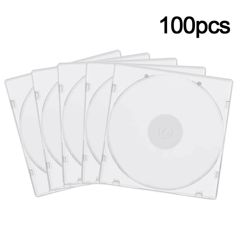 100pcs Slim Single Clear Pp Poly Cd Dvd Jewel Cases Disc Replacement Cover Plastic 100pcs Walmart Com