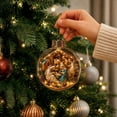 thumbnail image 5 of TACILIP Home Decor, 1PC Nativity Scene Christmas Ornament Clear Ball Holy Birth Of Hanging Ornament Religious Christmas Tree Decor Acrylic Manger Scene Bauble With Warm Light, Womens Gifts, 5 of 7