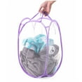 thumbnail image 3 of Large Foldable Storage Laundry Hamper Clothes Basket Nylon Laundry Washing Bag, 3 of 8