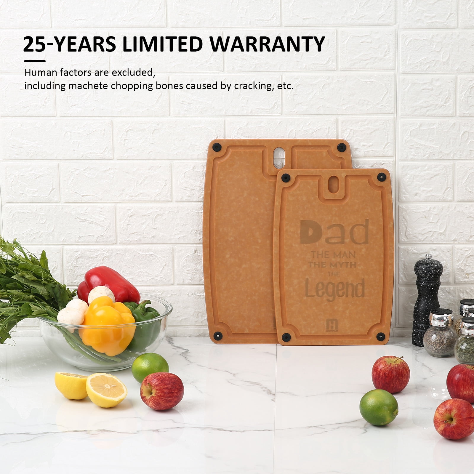 Hansmart 2 Pack Composite Dishwasher Safe Cutting Board Set