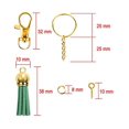 thumbnail image 3 of 350 piezas de llaveros CHAO con anillos de cadena y borlas de gamuza dorado, 3 of 5