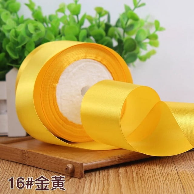 25 yardas/lote 6mm 10mm 15mm 20mm 25mm 40mm 50mm cintas de satén de seda Navidad cumpleaños boda regalo envoltura blanco cintas DIY
