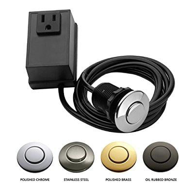 northstar decor as010 single outlet garbage disposal air switch kit. available in 20+ finishes matching any faucet. compatible with any garbage disposal