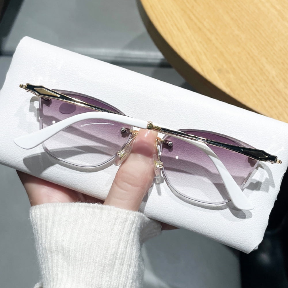 2024 Women's Sunglasses Reading Glasses 3.00, 3D Lace Butterfly HD Presbyopic Eyeglasses Metal Gradient Gray Readers +3.00