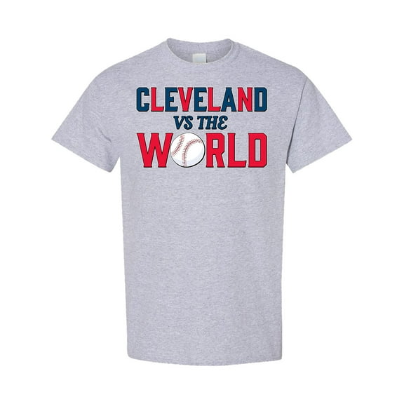 Inktastic Cleveland Vs. the World Blue and Red with Baseball T-Shirt
