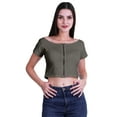 thumbnail image 1 of Moomaya Tunique Courte en Viscose Imprimée à Manches Courtes avec Fermeture Éclair pour Femmes Été, 1 of 4