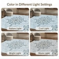 thumbnail image 7 of ODIKA 8'x10' Washable Area Rug Boho Botanical Traditional Scrollwork Border Surrounding Dorm for Dining Room, Large Office, Lounge, Non-Slip Chair-Friendly Mat, 7 of 7