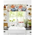 thumbnail image 6 of Valances for Windows Thanksgiving Fall Rod Pocket Cafe Window Treatments Valance Curtains for Kitchen Bathroom Laundry Basement Windows 42"x12", 6 of 6
