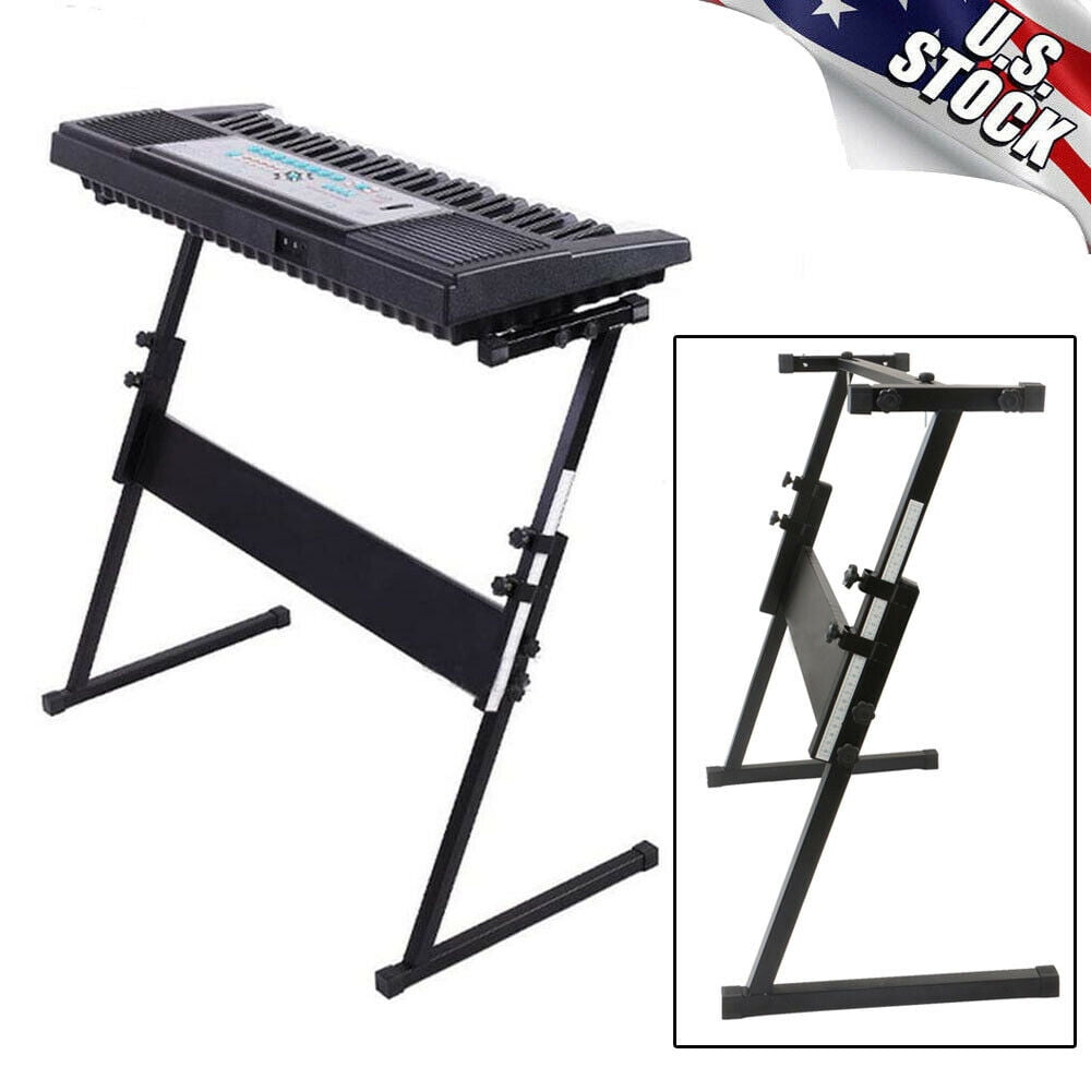 High Grade Keyboard Electric Piano Single X-Style Metal Tube Standard Rack Black 