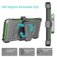 thumbnail image 4 of Tiflook Samsung Galaxy S23 FE 5G 2023 Case Holster, Shock Absorbing [Built-in Screen] [Kickstand Locking Belt] Carrying Secure Swivel Defender Full Body Cover Green, 4 of 5
