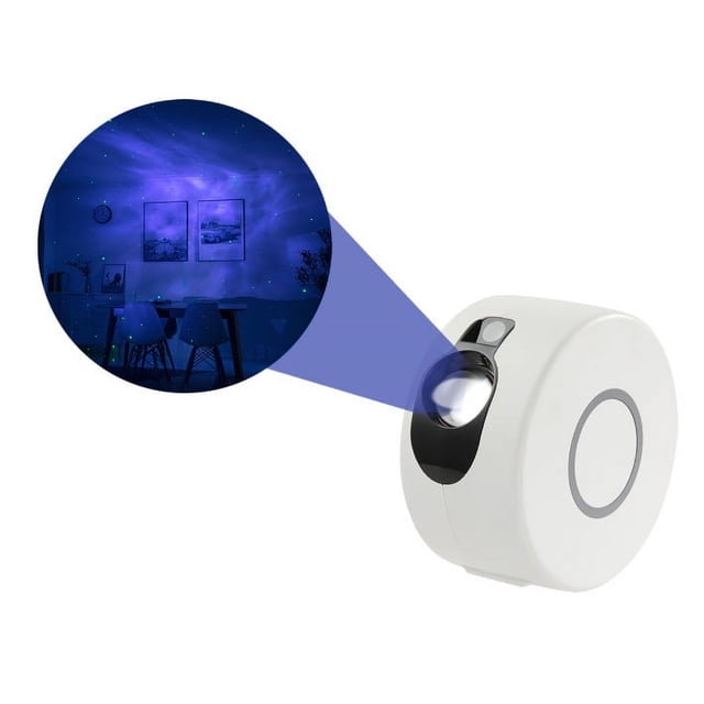 Proyector de cielo estrellado LED, proyector de luz nocturna con control remoto (blanco)