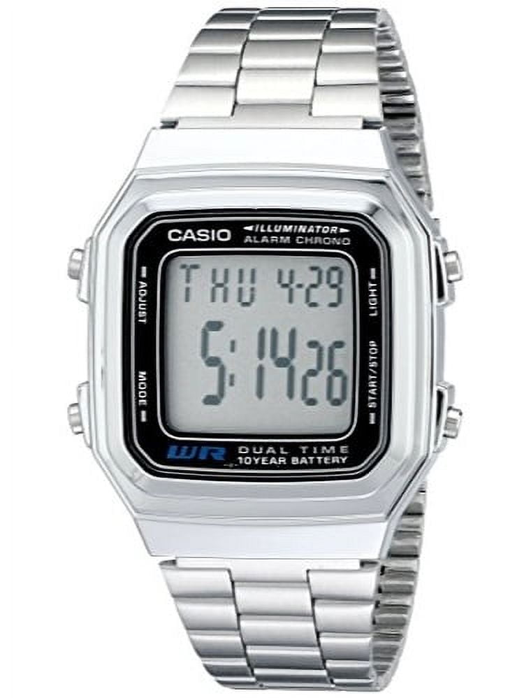 Casio Men s Classic Digital Watch Stainless Steel Walmart