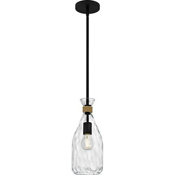 QPP6782MBK Quoizel Lighting Govada - 1 Light Mini Pendant-14.5 Inch Tall and 6 Inch Wide-Matte Black Finish