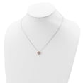 thumbnail image 3 of Sterling Silver Rhodium-plated Rose-tone Vibrant CZ 2in ext Necklace QG5537, 3 of 3