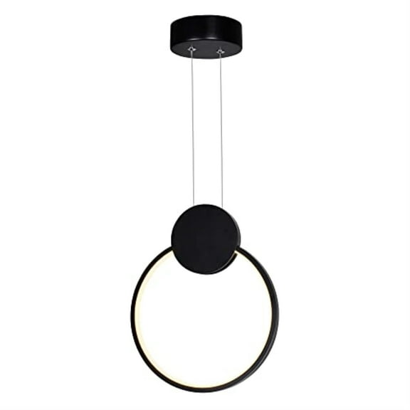 CWI Lighting Pulley 1 Light Integrated LED Metal Mini Pendant in Black