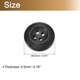 thumbnail image 2 of Uxcell 50Pack Wooden Buttons 23mm 4 Hole Round Wood Sewing Button Craft, Black, 2 of 4