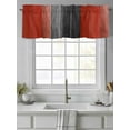 thumbnail image 4 of Valances for Windows Red Black Rod Pocket Cafe Window Treatments Valance Curtains for Kitchen Bathroom Laundry Basement Windows 42"x12", 4 of 9