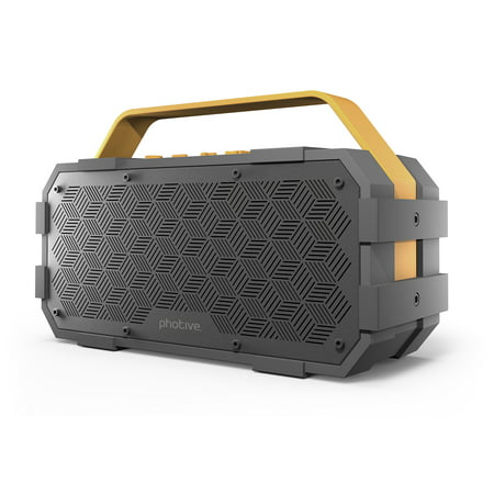 Photive M90 XLarge Portable Wireless Bluetooth Speaker with Built-In Subwoofer. Waterproof Shockproof 20-Watts EXTREME Audio Power. Water Resistant Outdoor Stereo Speaker (Best Portable Outdoor Bluetooth Speakers)