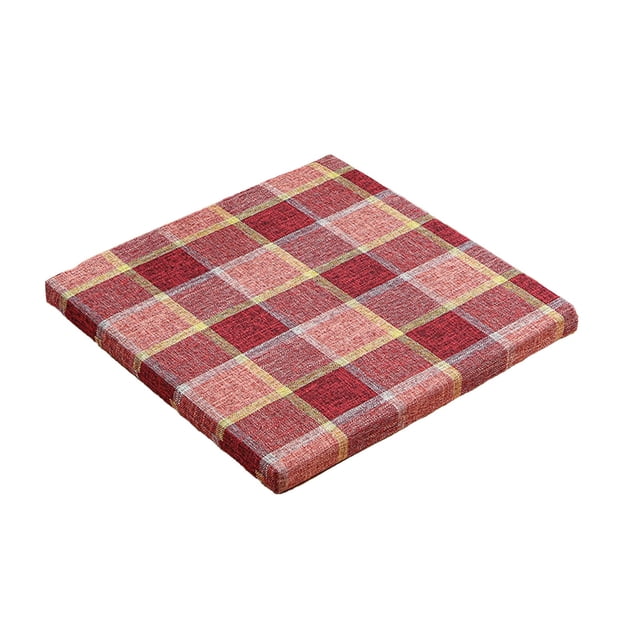 Cojines de asiento para Sillas de Oficina, Cojines de Silla de Comedor 40x40cm, Cojineta de Lino Desmontable Lavable con Correa Antideslizante, Cojinetes de Silla para Sillas de Comedor