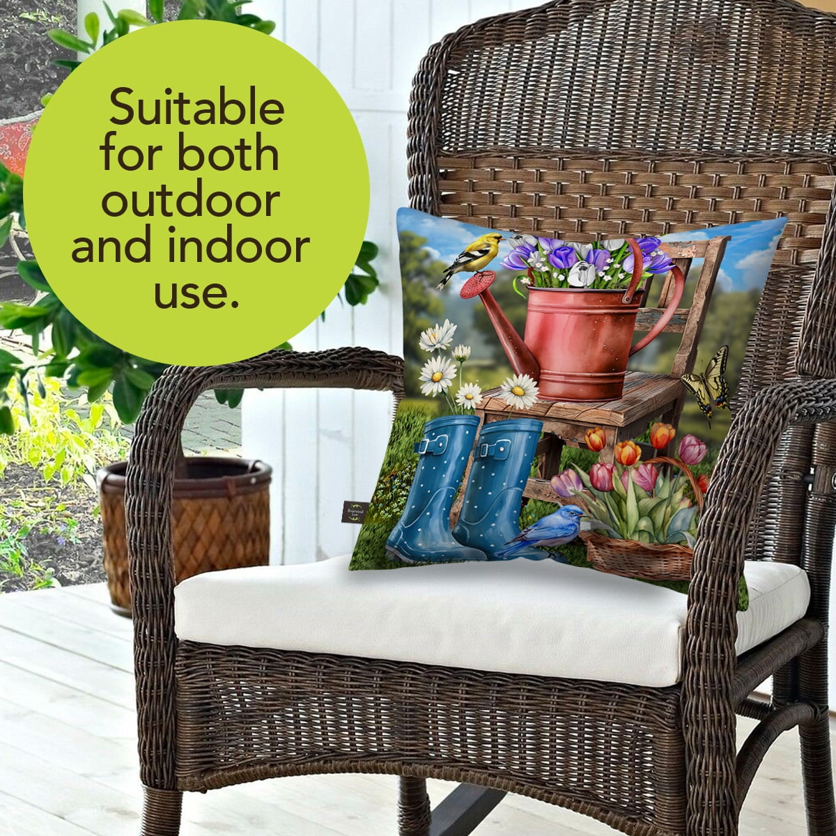 Briarwood Lane Spring Indoor/Outdoor Pillow 17x17 In the Garden For Spring Pillow