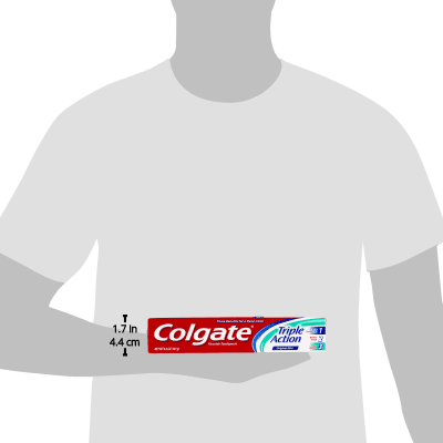 Colgate Triple Action Toothpaste, Original Mint, 6.4 Ounces Tube