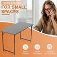 thumbnail image 3 of BestOffice Computer Desk, Home Writing Study Table Modern Simple Style PC, Metal Frame for Home Office, Black, 3 of 7