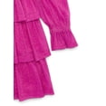thumbnail image 2 of Zac Kids Girls Sparkle Ruffle Flounce Dress with Long-Sleeves, Sizes 4-18, 2 of 3